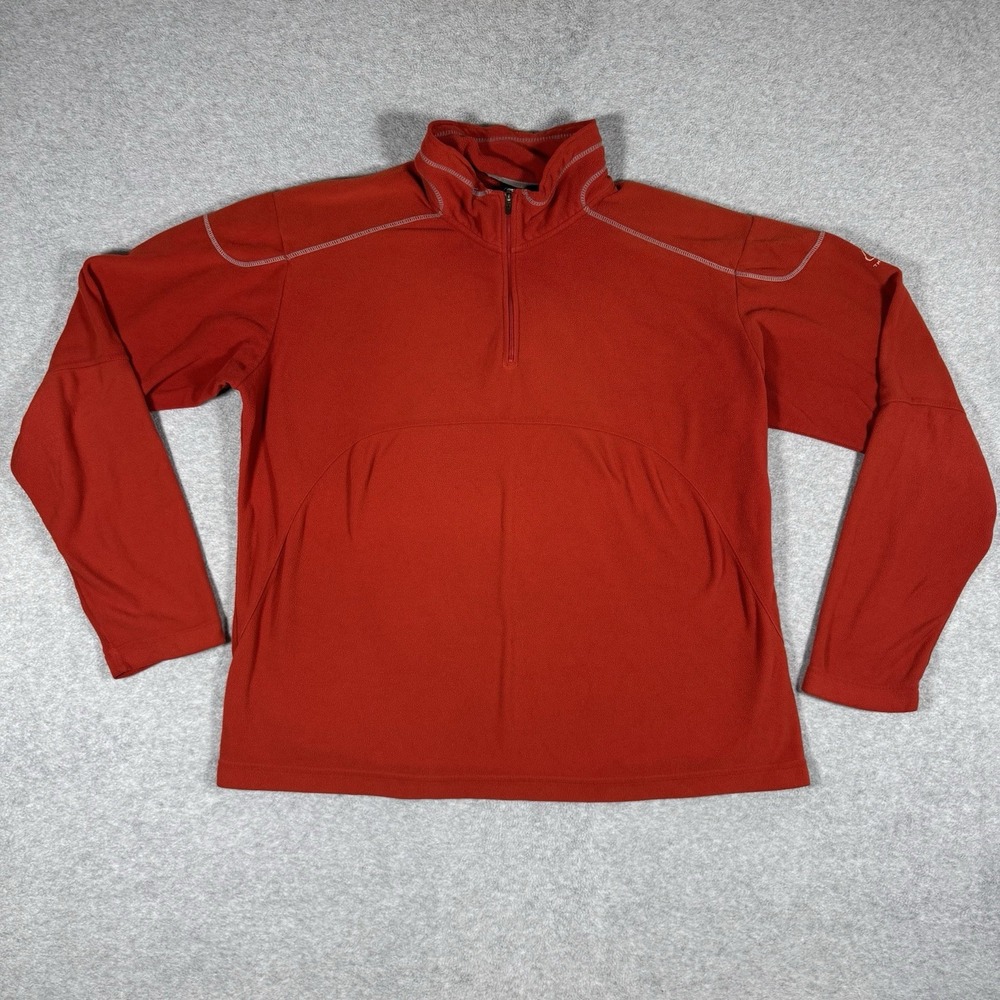 Vintage Y2K Nike ACG Therma-FIT Fleece Pullover XL Red 1/4 Zip Outdoor Jacket